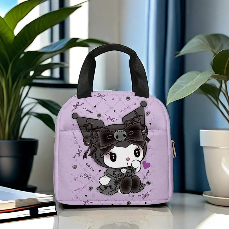 Kawaii Kuromi Anime Backpack with Pencil Case - Cute Cartoon Mochila for Students, Zipper Sports Shoulders