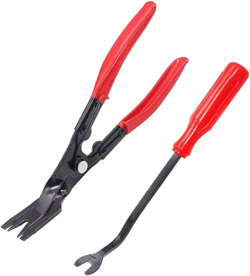 Heavy-Duty Trim Removal Pliers – Ergonomic Spring-Loaded Tool for Effortless Car Panel & Bumper Clip Extraction