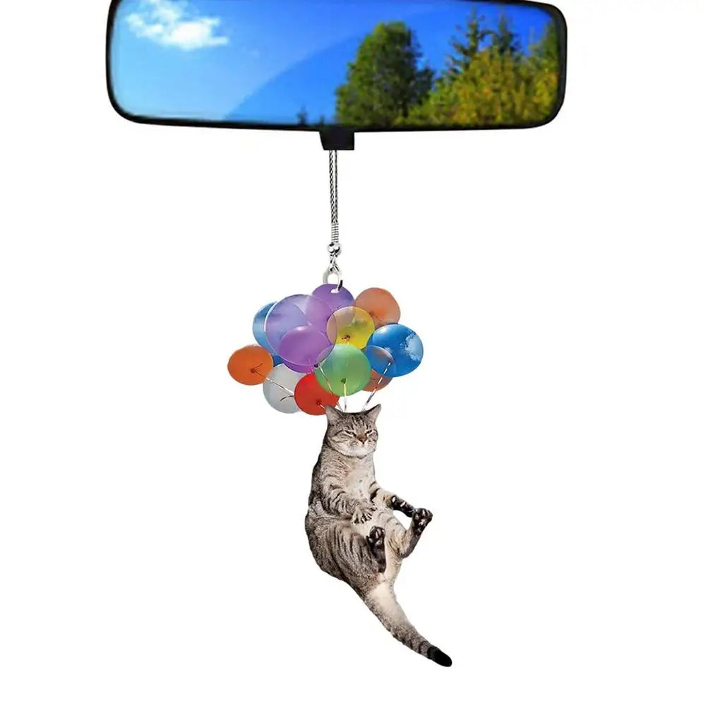 Colorful Balloon Dog Pendant for Car Rearview Mirror Decoration  

Add a touch of whimsy to your vehicle with this delightful colorful balloon dog pendant! Crafted from durable acrylic, it offers a charming double-sided design that reflects light