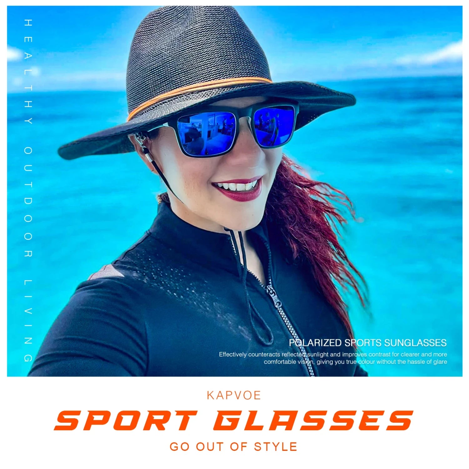 Polarized Sports Sunglasses with Mirror Lens - Perfect for Outdoor Activities