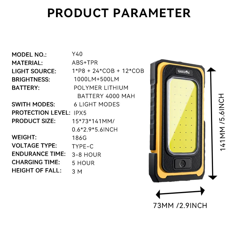 Multi-function Portable Power Bank, Re-chargeable, Mobile Power Bank Magnetic Suction Mount or Foldable Stand