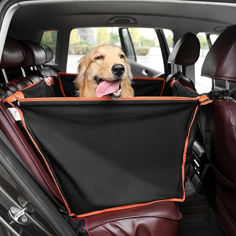 Large Pet Car Seat Booster - Extra Stable Pet Hammock with Breathable Mesh & Adjustable Safety Belt for Large Dogs