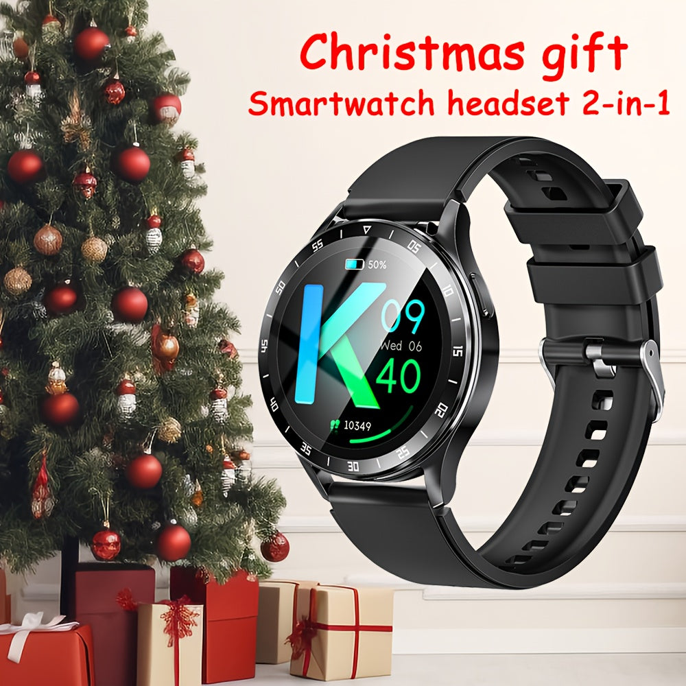 2-in-1 Smartwatch with Built-in Headset for Calls, 1.39" Waterproof Sports Watch with NFC, HD Touch Screen & 7+ Sports Modes