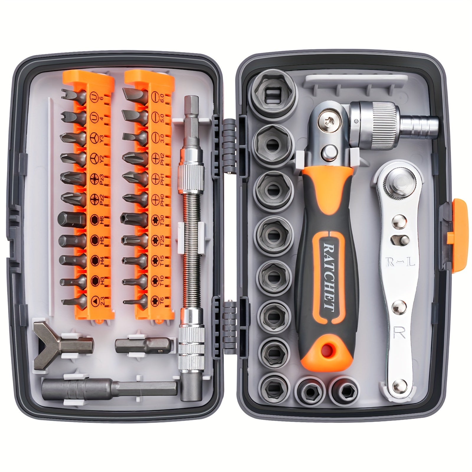 38-in-1 Multi-Functional Ratcheting Screwdriver Set - Magnetic Tool Kit for Mechanics and DIY Enthusiasts

Elevate your toolbox with this 38-in-1 Multi-Functional Ratcheting Screwdriver Set, expertly crafted for mechanics and DIY lovers alike. Its