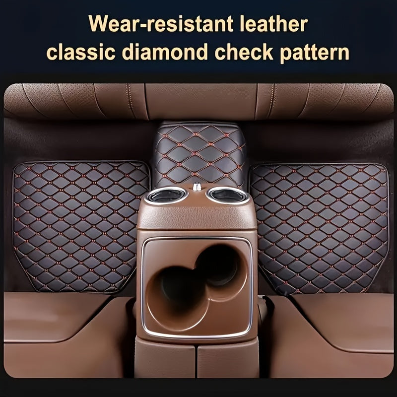 Stylish Universal Waterproof PU Leather Car Floor Mats - Durable Interior Protection for Every Vehicle