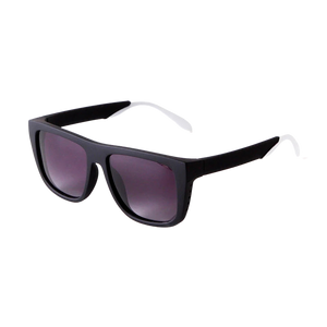 a pair of black sunglasses with a white handle