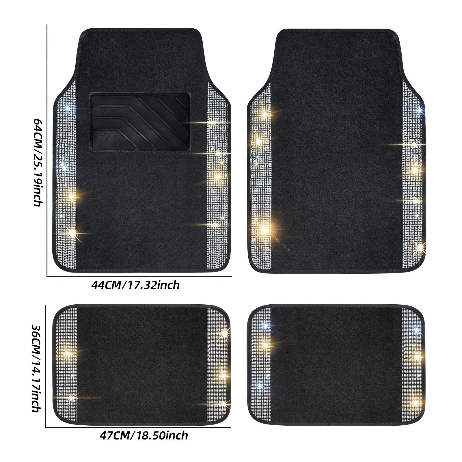 Stylish Glow-In-The-Dark Non-Slip Car Floor Mat Set for Ultimate Safety and Easy Maintenance