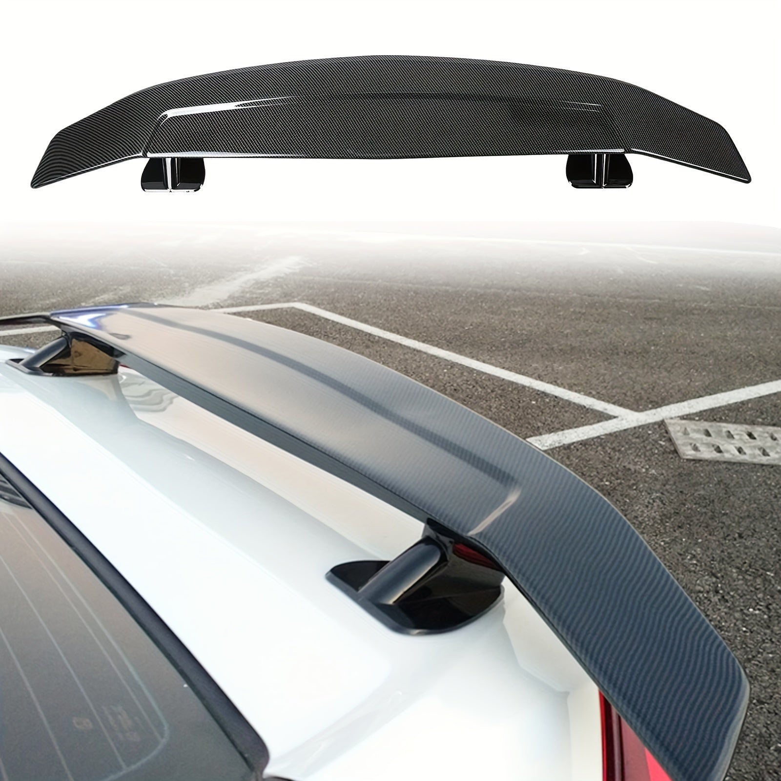 Adjustable 52.3 Inch Universal GT Rear Trunk Racing Spoiler Wing for Cars  

Elevate your vehicle's performance and style with this 52.3-inch adjustable GT wing spoiler. Crafted from lightweight ABS material and featuring a polished surface finish, this