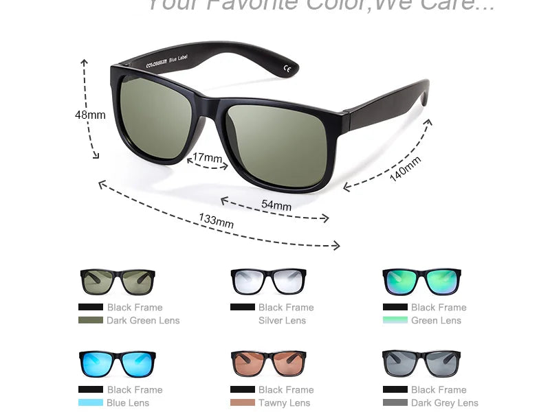 a pair of sunglasses with different colors and sizes