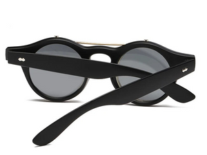 a pair of sunglasses with a black frame