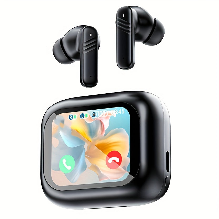 Premium Wireless Earbuds with Touch Controls, Active Noise Cancellation, LCD Display, TWS Design, Extended Battery Life, Ideal for Sports, Running, Cycling, Fitness, and Gaming